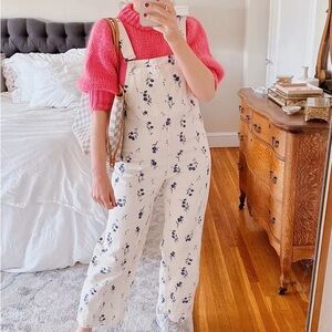 Zara floral overalls
